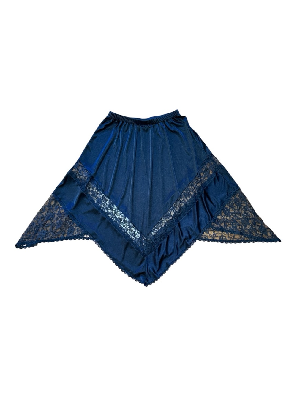 Vintage Black Apron Lace Slip Skirt